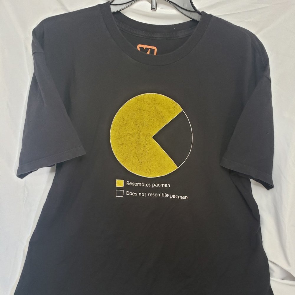 Resembles Pacman Mens T-Shirt by Bustedtees (Size XL)